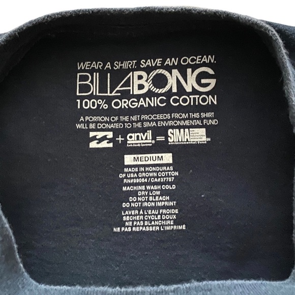 BILLABONG Surf Navy Blue Logo Tee Shirt Men M Medium - Picture 6 of 7